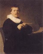 REMBRANDT Harmenszoon van Rijn Young Man Sharpening a Pen oil painting on canvas